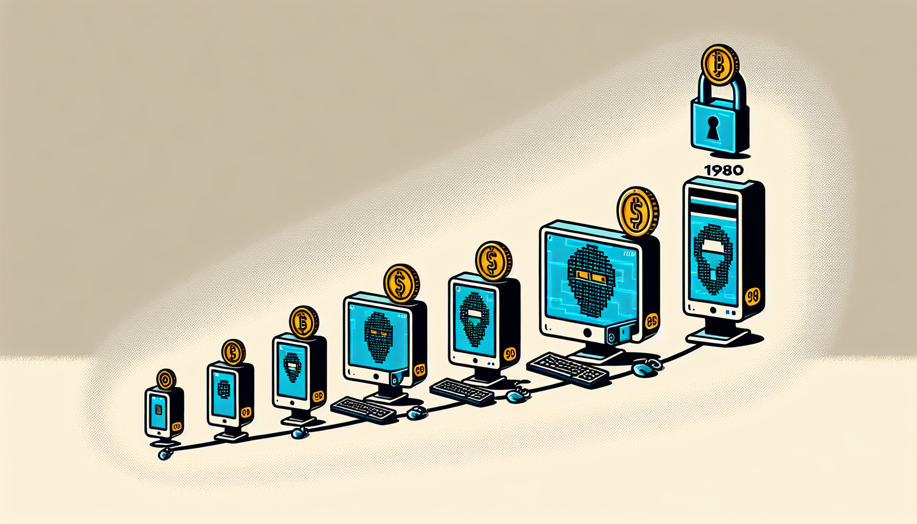 Illustration depicting the evolution of ransomware attacks